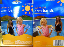 Swim Aid Arm bands Inflatable Water Safety Training floaties 3-6 yr 2-BOXES