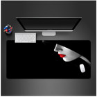 Mysterious Lady With Red Lips Large Size Mouse Pad Anti-Slip Rubber Computer Pad