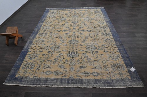 Oushak Turkish Vintage Rug 6x10 Kilim Rug Anatolian Handmade Boho Decor BEIGE