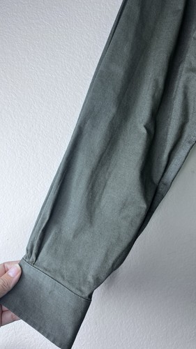 Brooks Brothers Stretch Non-Iron Oxford Button-Down Sport Shirt Olive Green XL - Picture 4 of 14