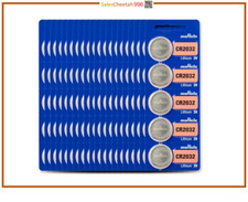 Murata CR2032 Battery DL2032 ECR2032 3V Lithium Coin Cell 100 Batteries NEW  