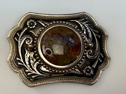 Real or Faux Round Stone belt buckle - OR your silver dollar or 39mm stone! - Picture 11 of 16