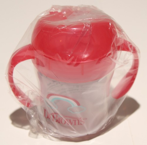Dr. Brown’s Sippy Cup with Handles Milestones Soft Spout Pink 6oz 6m+