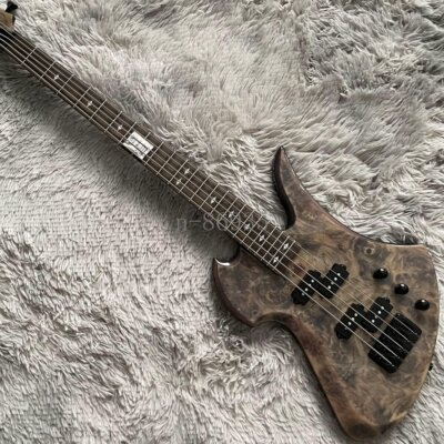 #ad Burl Top 5 String PB Electric Bass Guitar Black Hardware Rosewood Fretboard 24F $299.00