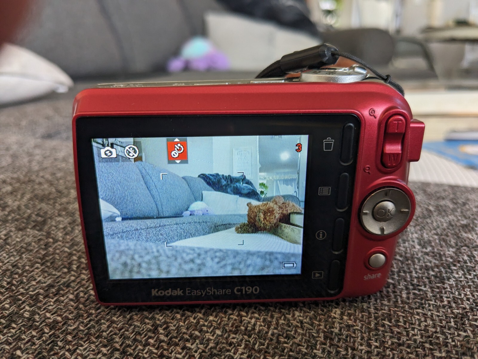 Kodak EasyShare C190 12.3MP Digital Camera Red *GOOD/TESTED