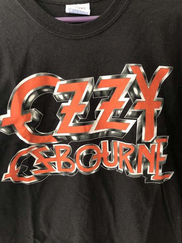 vintage blizzard of ozzy osbourne concert tour shirt black xl 2 side print