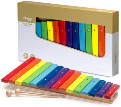 STAGG XYLO-J15 RB Xylophone, rainbow