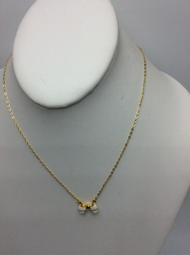 $59 Ted Baker Tiny White Bow Pendant Necklace A243B - Picture 6 of 6