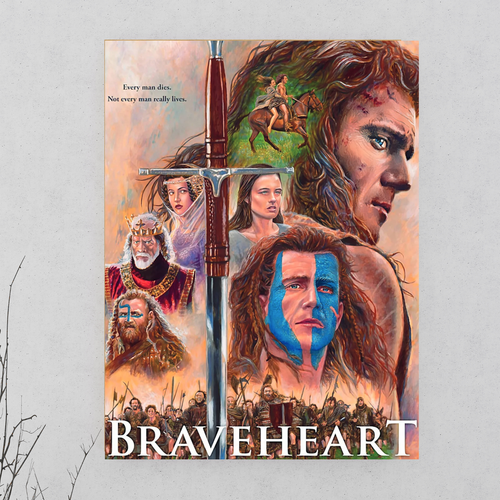 Enorme póster Braveheart Mel Gibson póster de película decoración de pared mancace póster decoración - Imagen 3 de 3