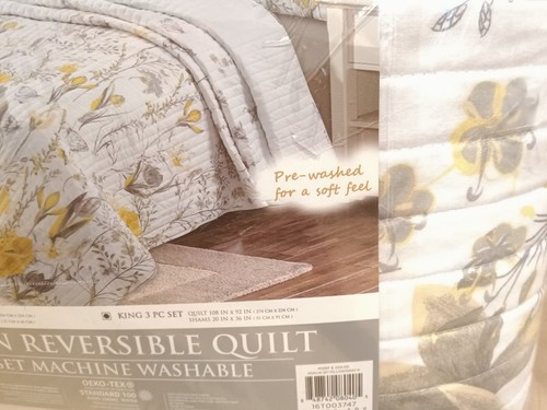 LUSH DECOR, Adalia 3PC King Quilt Set, Yellow, KING - Picture 11 of 24