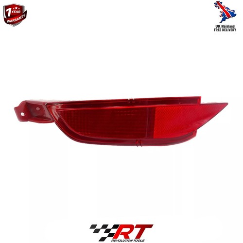 Ford Fiesta Mk7 2008-2018 Red Plastic Rear Bumper Reflector Passenger Side Left - Picture 2 of 4
