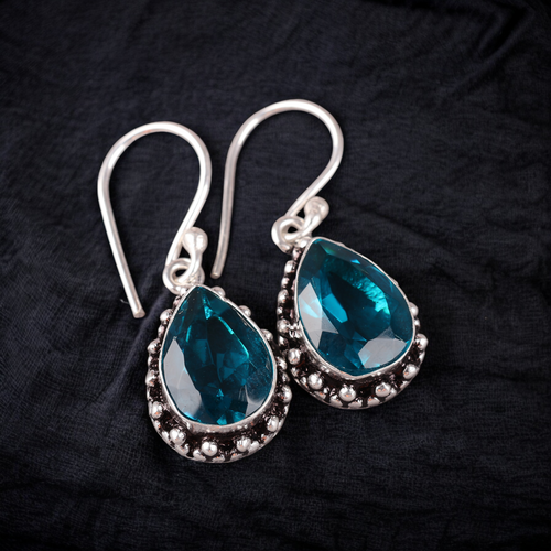 Apatite Gemstone 925 Sterling Silver Earring Handmade jewelry Earring Gift - Picture 2 of 3