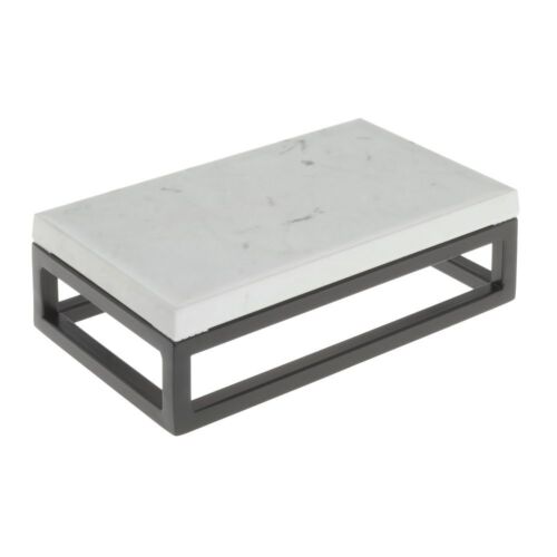 HUBERT® Black Display Riser with Marble Top - 3 1/5"H - Picture 2 of 7