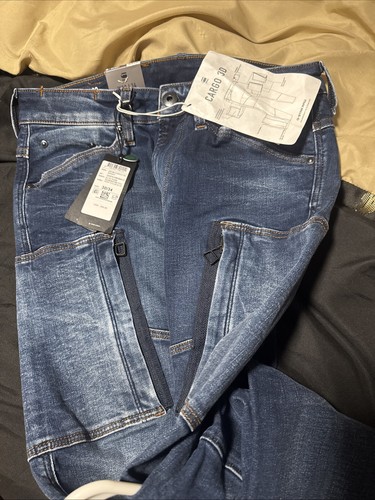 G-Star Raw Denim Jeans Herren 3D Skinny Tapered Cargo … 🔥 - Bild 3 von 8