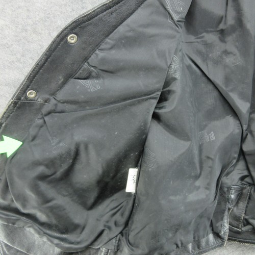 VTG Harley Davidson Vest Mens Medium Black Leather Snap Buckle Back Distressed - Picture 16 of 24
