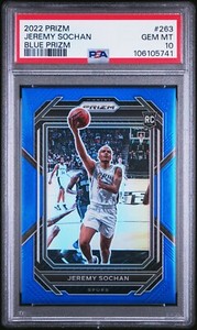 2022-23 Panini Prizm - Jeremy Sochan #263 Blue Prizm 72/199 (RC)