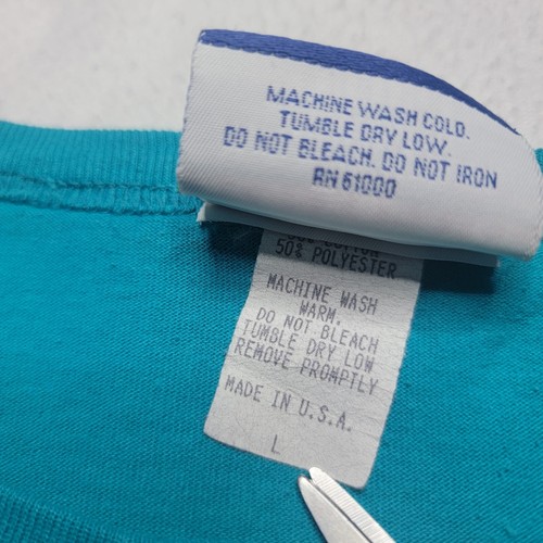 Vintage Florida Marlins Henley T-Shirt Men's Large Blue Short Sleeve MLB - Picture 6 of 8