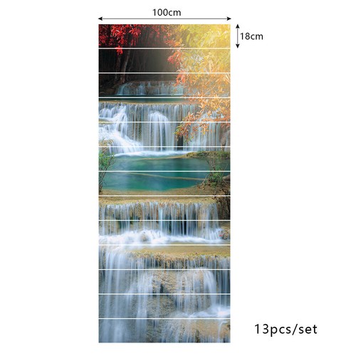 13PCS 3D Cascata Roccia Pietra Autoadesiva Adesivi Scale Rialzo Decalcomania - Foto 3 di 66