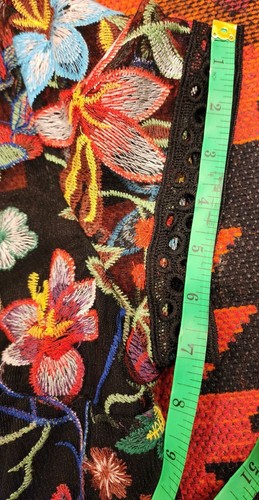 Floral Embroidered Black Mesh Midi Dress With Short Sleeves By Tendency - Picture 10 of 22