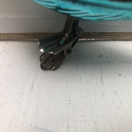Decorazione natalizia uccellino clip-on plastica blu vintage coda di orpello - Foto 4 di 6