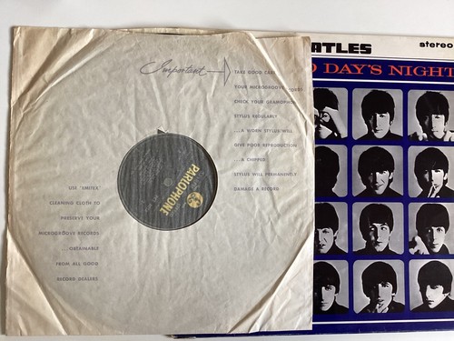 THE BEATLES A HARD DAYS NIGHT VINYL LP STEREO PARLOPHONE PCS 3058 1st press EX p - Picture 9 of 16