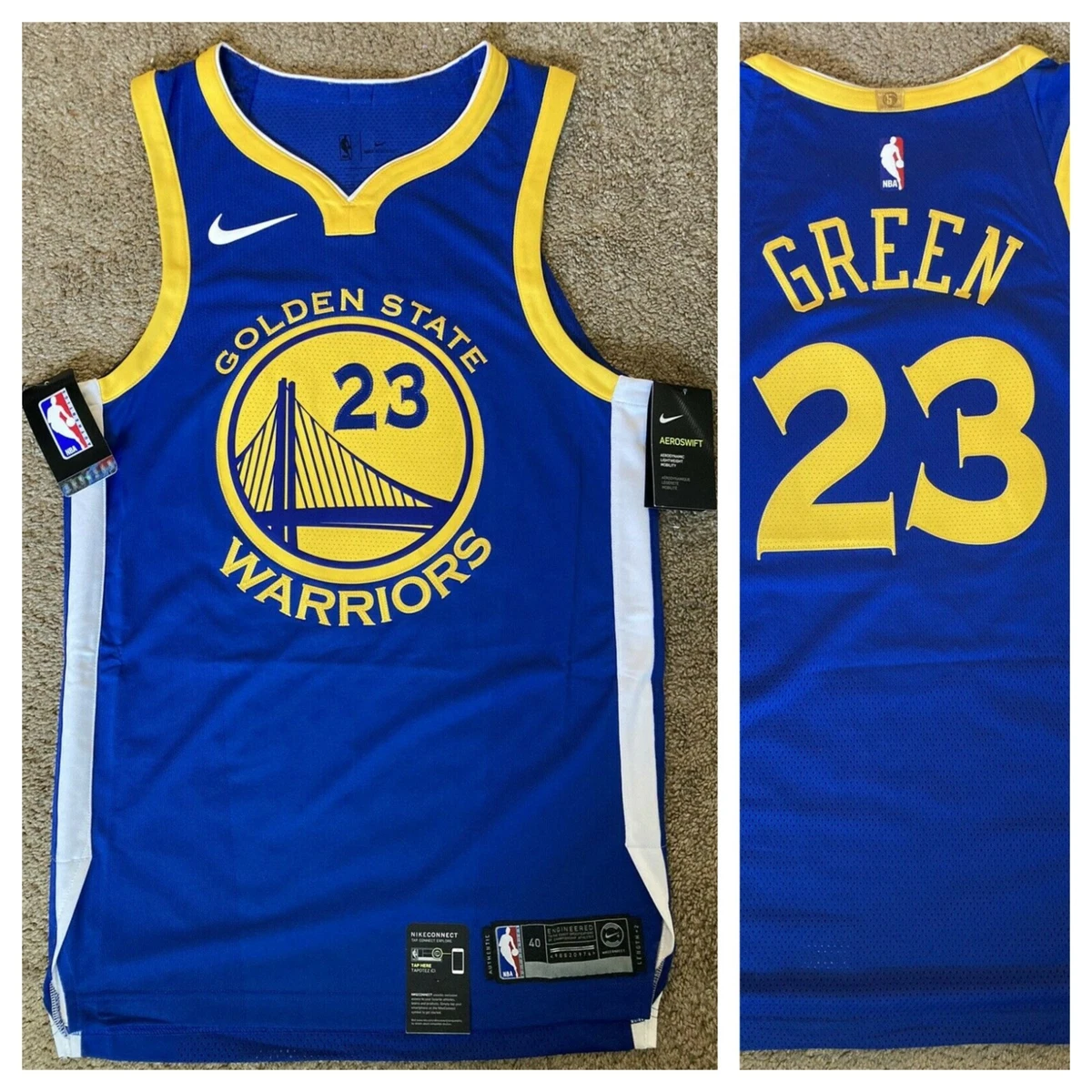 Men's Nike Draymond Green Black Golden State Warriors Authentic