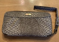 Travelon Snakeskin Print RFID Zip Around Wrislet Wallet 8" x 4" Clutch