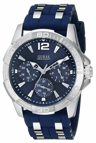 GUESS U0366G2 Multifunction Blue Sporty Blue Silicone Strap 41mm Unisex Watch
