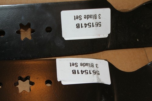 MaxPower 561541B 3-Blade Set for 54" Cut MTD Cub Cadet Troy-Bilt 742-0677A+ - Picture 2 of 6