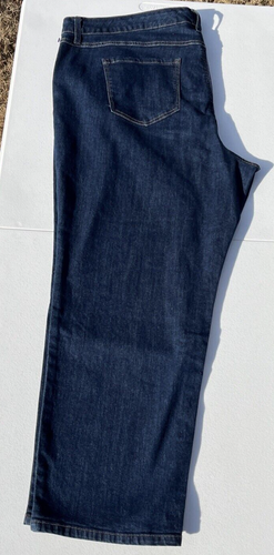 Terra & Sky Damenjeans Übergröße 22 W Petite dunkle Waschung gerades Bein 29" Schrittlänge - Bild 6 von 10