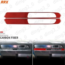 Red Carbon Fiber Front Window Lift Switch Panel Cover For Ford F150 Raptor 09-14