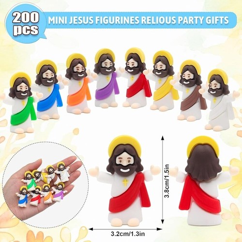 200 Pcs Tiny Jesus Figures Mini Pocket Statues Bulk Sunday School Baptism Gifts - Picture 2 of 6