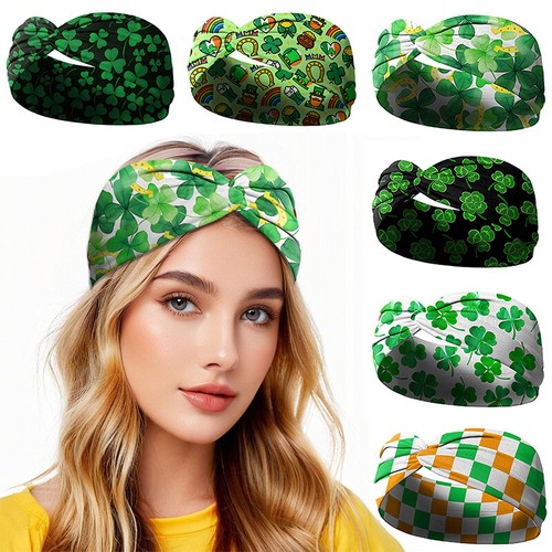 Irish St. Patrick's Day Print Elastic Headband For Sports Yoga Hair Accessor _SE - Picture 4 of 20