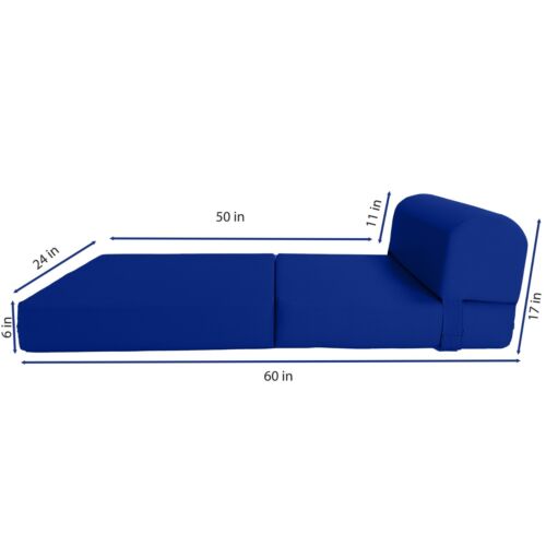 Royal Sleeper Chair Folding Foam Beds, Portable Lounger Sofa Bed 6x24x 70 - Picture 7 of 9