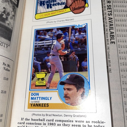 Baseball Cards Magazine April 1987 - Mattingly Cover MIT 1983 Rookie CARDS RARE - Bild 10 von 11