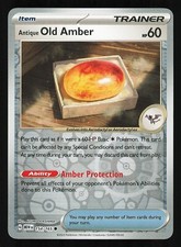 Antique Old Amber 154/165 Reverse Holo NM Pokemon TCG Scarlet & Violet 151 MEW