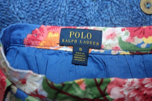Polo Ralph Lauren Girls 16 Blue Floral Skirt - Picture 4 of 4