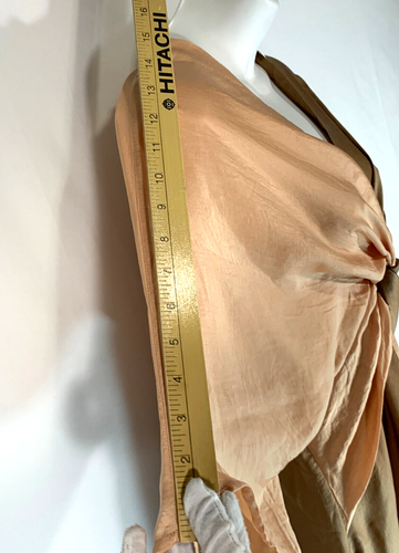 Oddi Maxi Dress Brown Peach Short Sleeve Kimono Thin Split Slit Oddy Women Small - Picture 21 of 23