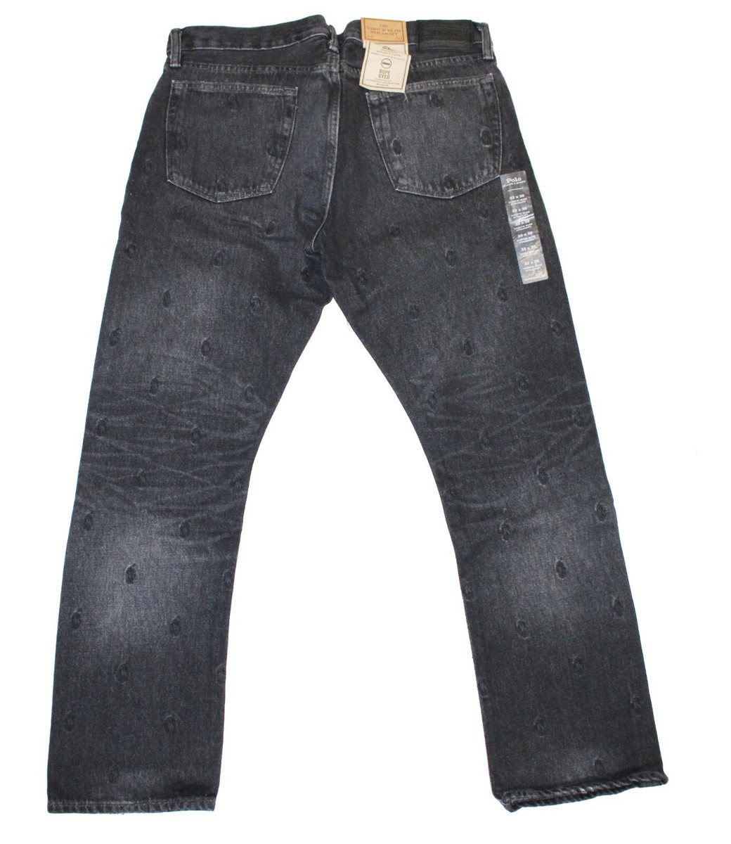 Polo Ralph Lauren Varick Slim Straight Black All Over Pony Polo Ralph Lauren Varick Slim Straight Black All Over Pony