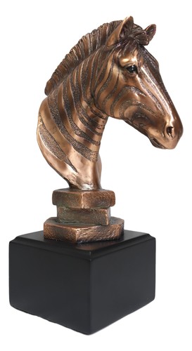 Ebros Madagaskar Safari Zebra Pferd Büste Statue in Bronze galvanisiert - Bild 2 von 7
