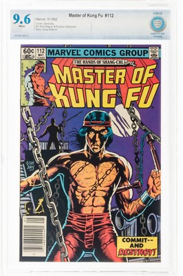 Master of Kung Fu #112 NEWSSTAND (Marvel, 1982) CBCS NM+ 9.6 White pages   cgc