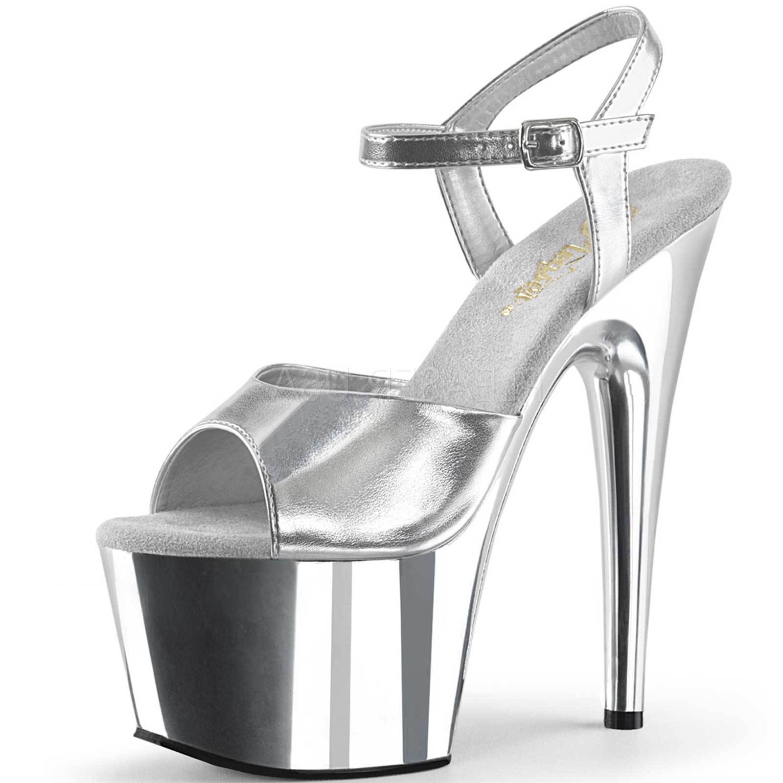 Silber Platforms Stripper Ankle Strap Sandals Pole Dance Class High Heels schuhe Silber Platforms Stripper Sandals Ankle Strap Sandals Stripper Pole Dance Class High Heels schuhe 001059