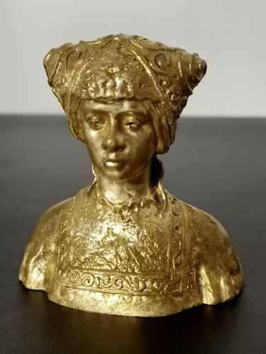 Ancien Petite Statuette En Bronze Doré. - Picture 2 of 10