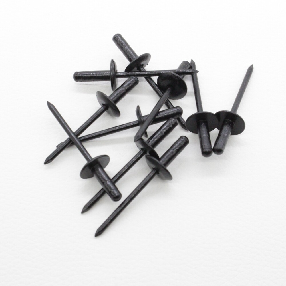 15Pcs Hood Lower Cladding Black Steel Rivets For Lexus