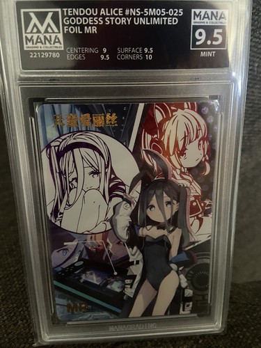 Tendou Alice #NS-5M05 Goddess Story Foil MR MANA 9.5 Graded Food Wars!