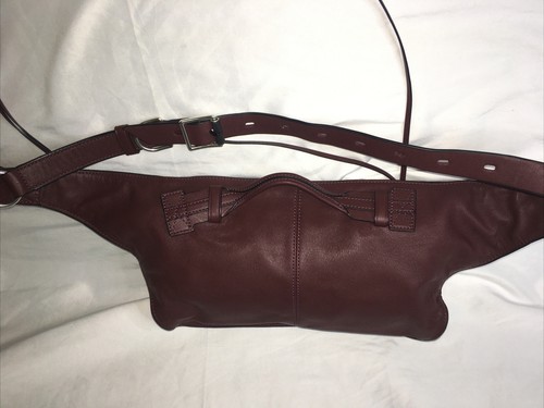 Rag & Bone piel cuero negro marrón rojo cremallera paquete cintura L - Imagen 21 de 23