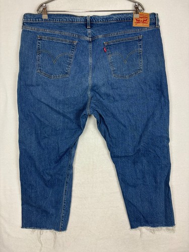 Levis 501 Womens Jeans Size 24W High Rise Destroyed Whiskered Stretch Cut Off - Picture 6 of 12