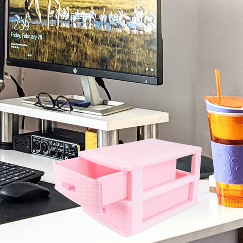 Storage Box Office Makeup Organizer for Desk Compartment Jewelry Girls - Picture 6 of 12