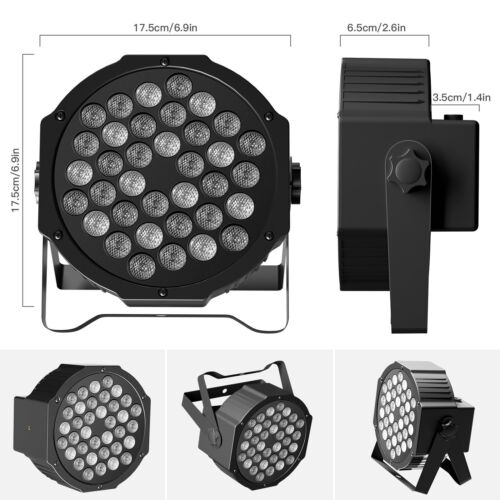 RGB 36 LED Stage Lighting PAR Light DMX Beam Party DJ Disco Lights with Remote - Picture 9 of 20