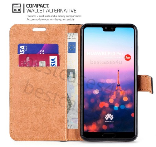 For Huawei Mate 20 P30 Pro Y6 Y7 P20 Phone Cover Leather Flip Wallet Book Case - Picture 2 of 7